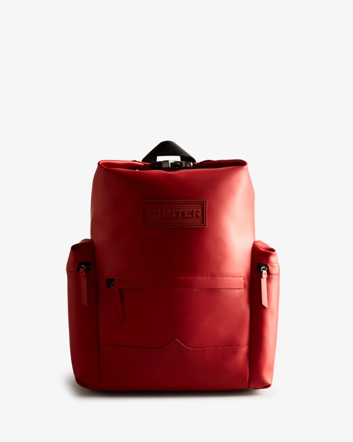 Mochila Hunter Top Clip - Cuero Engomado Rojo Militar