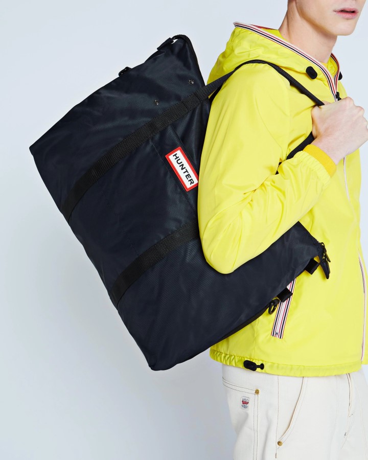 Bolsa De Fin De Semana De Nailon Hunter Negra