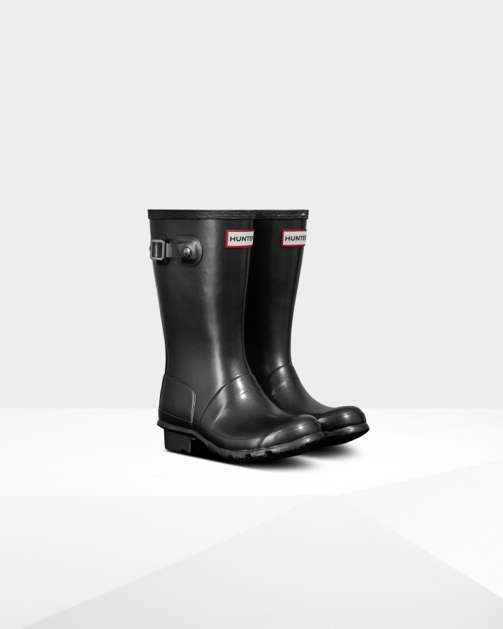 Botas De Lluvia Hunter Big Kids (5-11 Años) Perladas Negras
