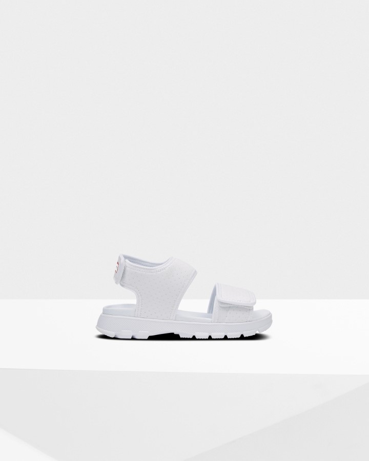 Hunter Niños Grandes (5-9 Años) Sandalias Para Caminar Al Aire Libre Blanco