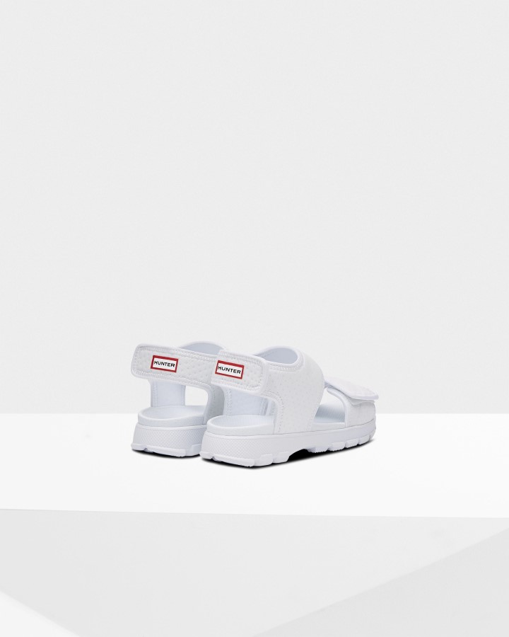 Hunter Niños Grandes (5-9 Años) Sandalias Para Caminar Al Aire Libre Blanco