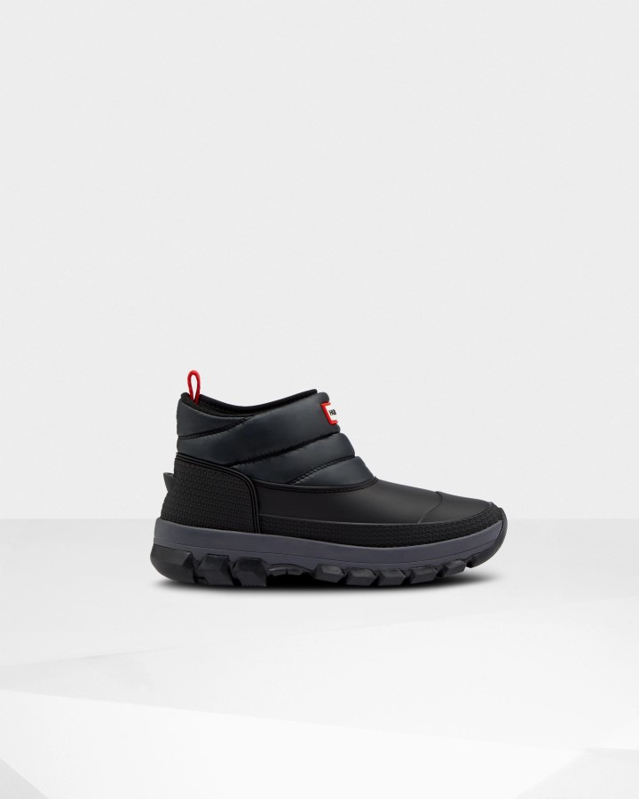 Hunter Botas De Nieve Al Tobillo Con Aislamiento Para Mujer Negras