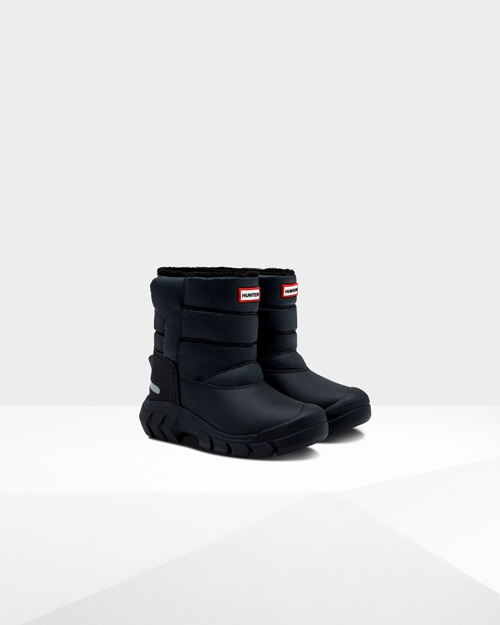 Botas De Nieve Con Aislamiento Hunter Para Niños Pequeños (18 Meses-6 Años) Negras