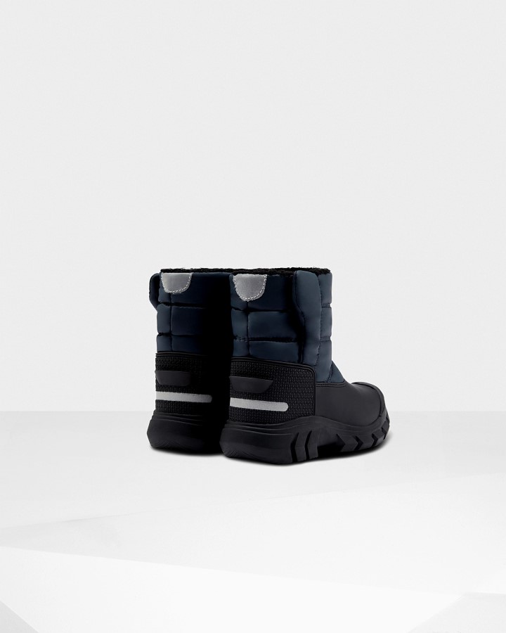 Hunter Botas De Nieve Con Aislamiento Para Niños Grandes (5-10 Años) Azul Marino-negro