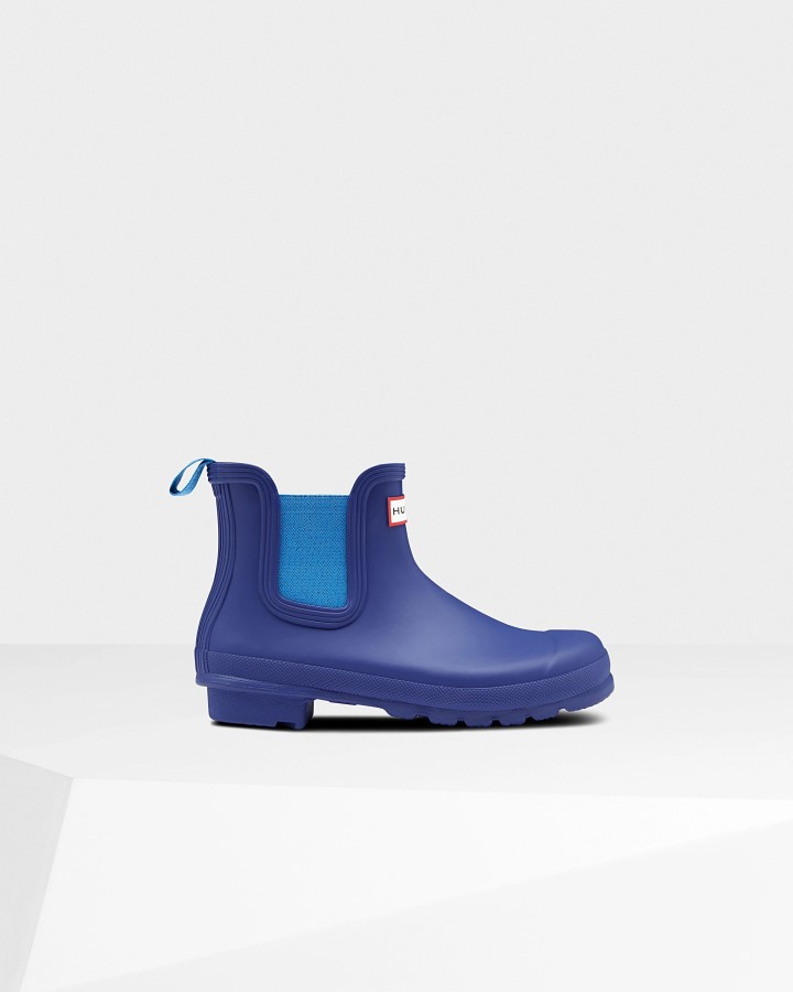 Botas Chelsea Originales Mujer Hunter índigo Amargo-azul Polar