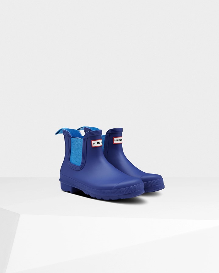 Botas Chelsea Originales Mujer Hunter índigo Amargo-azul Polar
