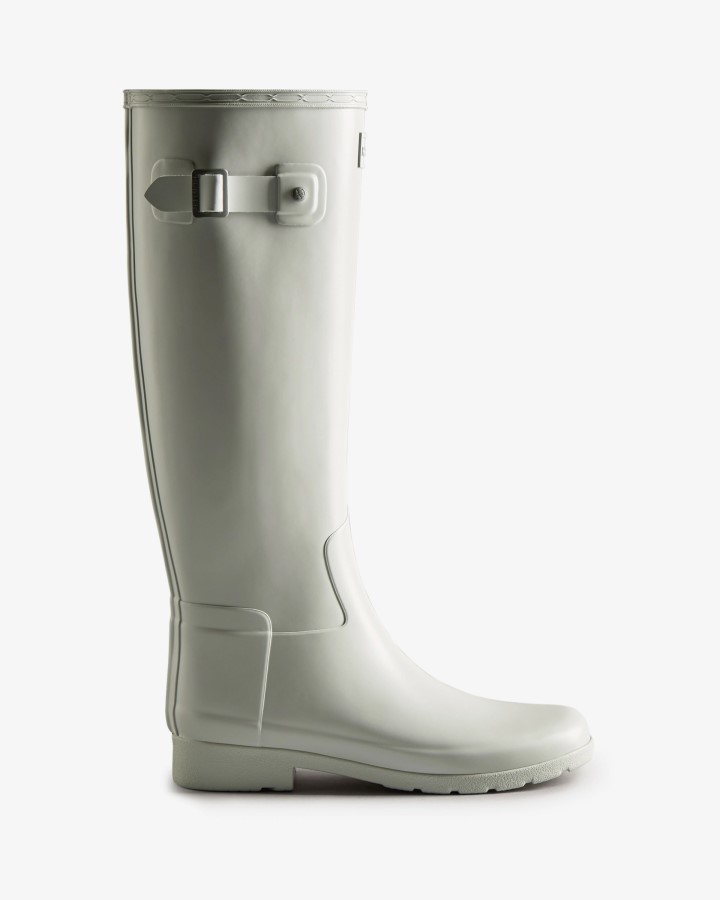 Hunter Botas De Lluvia Altas Y Refinadas Para Mujer, Color Gris Esmerilado