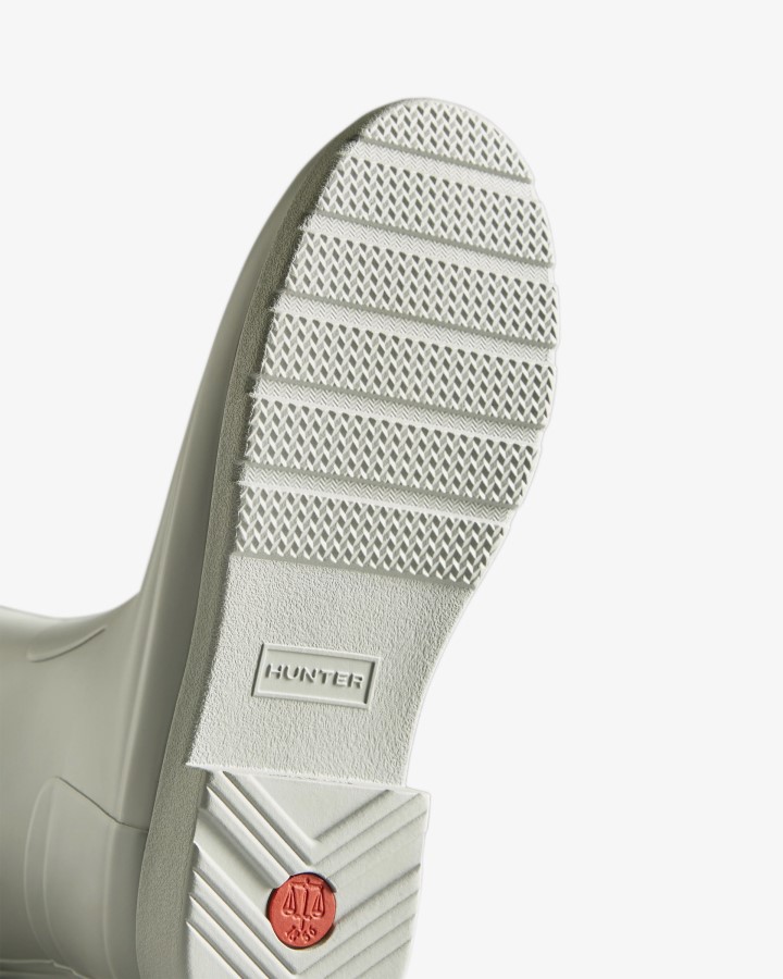 Hunter Botas De Lluvia Altas Y Refinadas Para Mujer, Color Gris Esmerilado