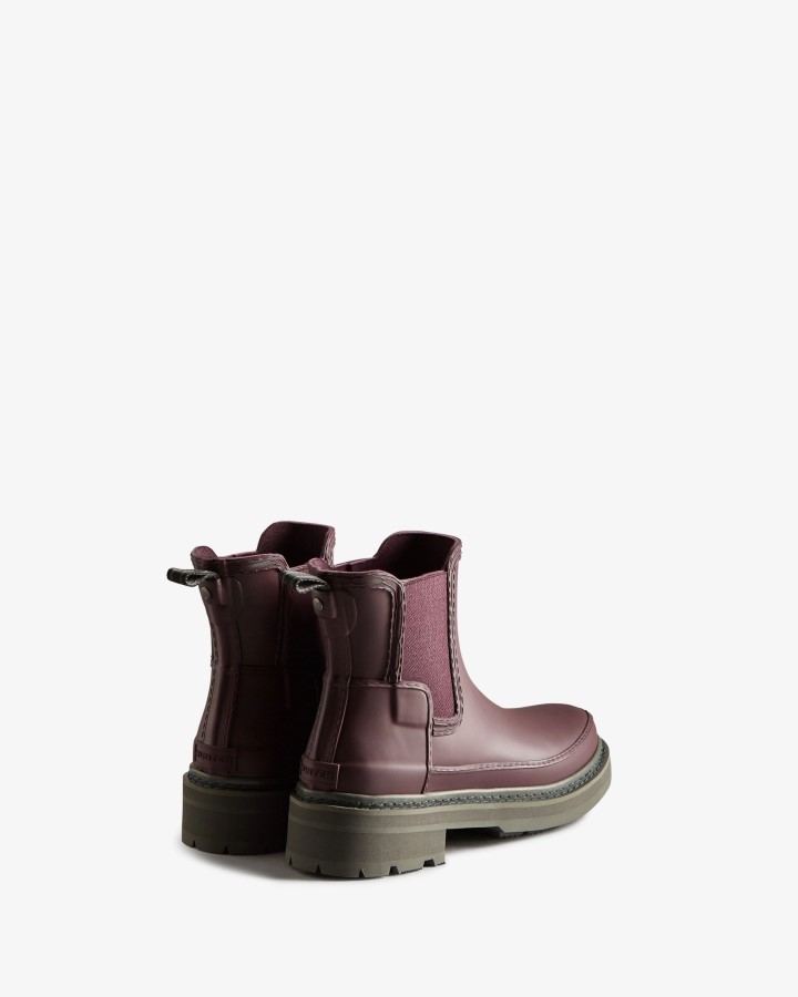 Hunter Botas Chelsea Para Mujer Con Detalles De Puntadas Refinadas Castaño Corteza Marrón