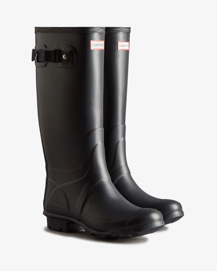 Botas De Lluvia De Pierna Ancha Hunter Huntress Para Mujer Azul Marino