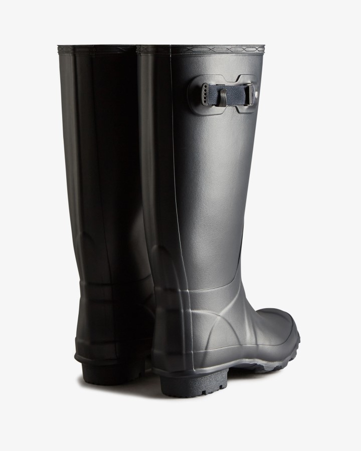 Botas De Lluvia De Pierna Ancha Hunter Huntress Para Mujer Azul Marino