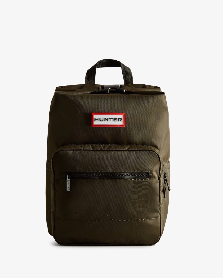 Mochila Hunter Nylon Pioneer Top Clip Verde Oliva Oscuro