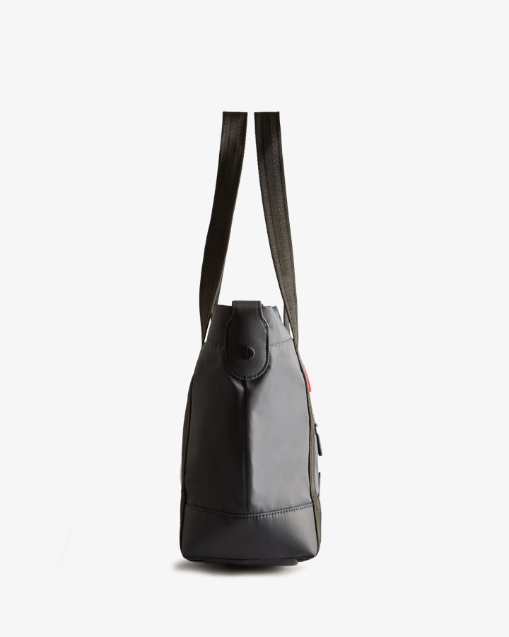Bolso Tote Mediano Hunter De Nailon Con Clip En La Parte Superior Azul Marino