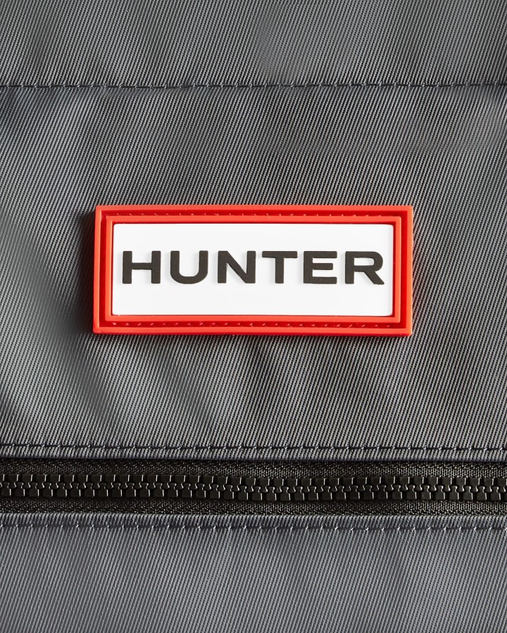 Bolso Tote Mediano Hunter De Nailon Con Clip En La Parte Superior Azul Marino