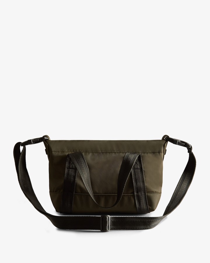 Minibolso Tote Hunter De Nailon Con Clip En La Parte Superior Verde Oliva Oscuro