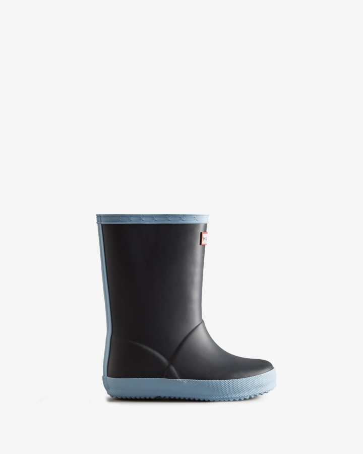 Botas De Lluvia Aislantes Hunter Kids First (18 Meses-8 Años) Azul Marino Escarcha
