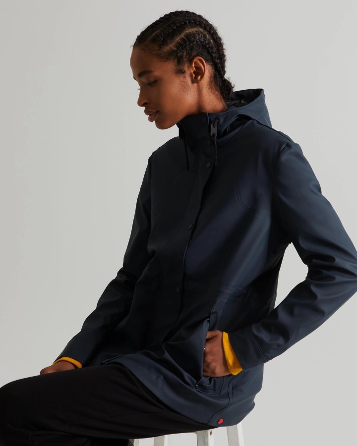 Chaqueta Impermeable Ligera Hunter Mujer Azul Marino