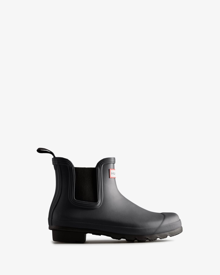 Botas Chelsea Originales De Mujer Hunter En Dos Tonos Negro Hielo-negro