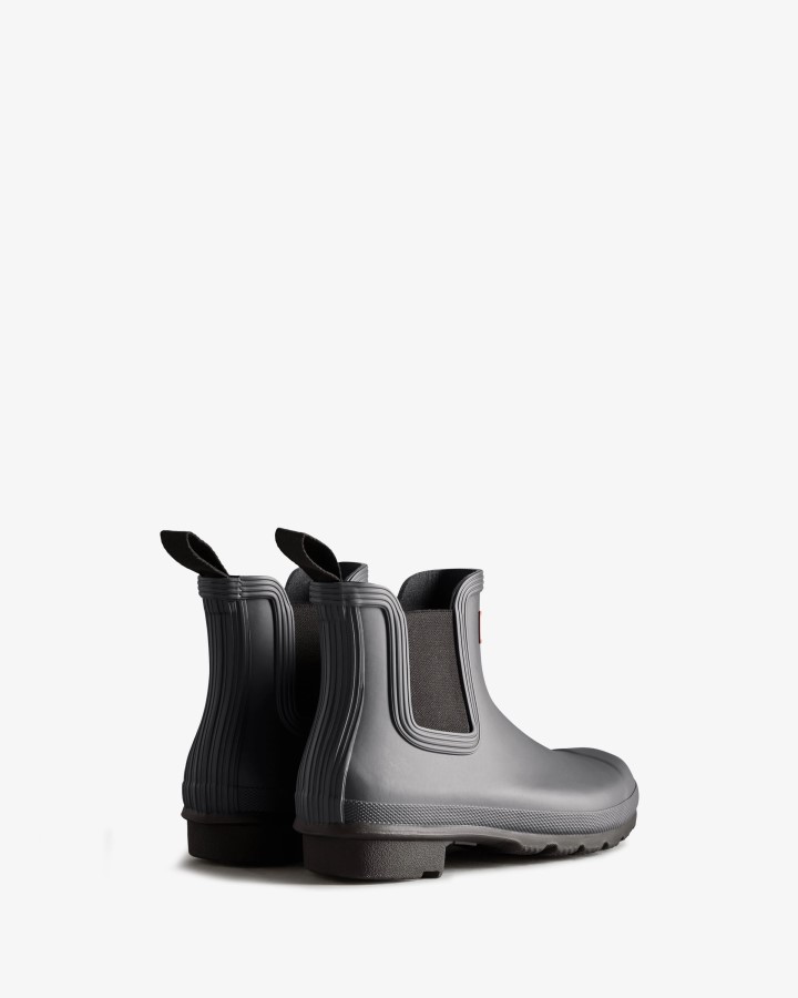 Botas Chelsea Originales De Mujer Hunter En Dos Tonos Negro Hielo-negro