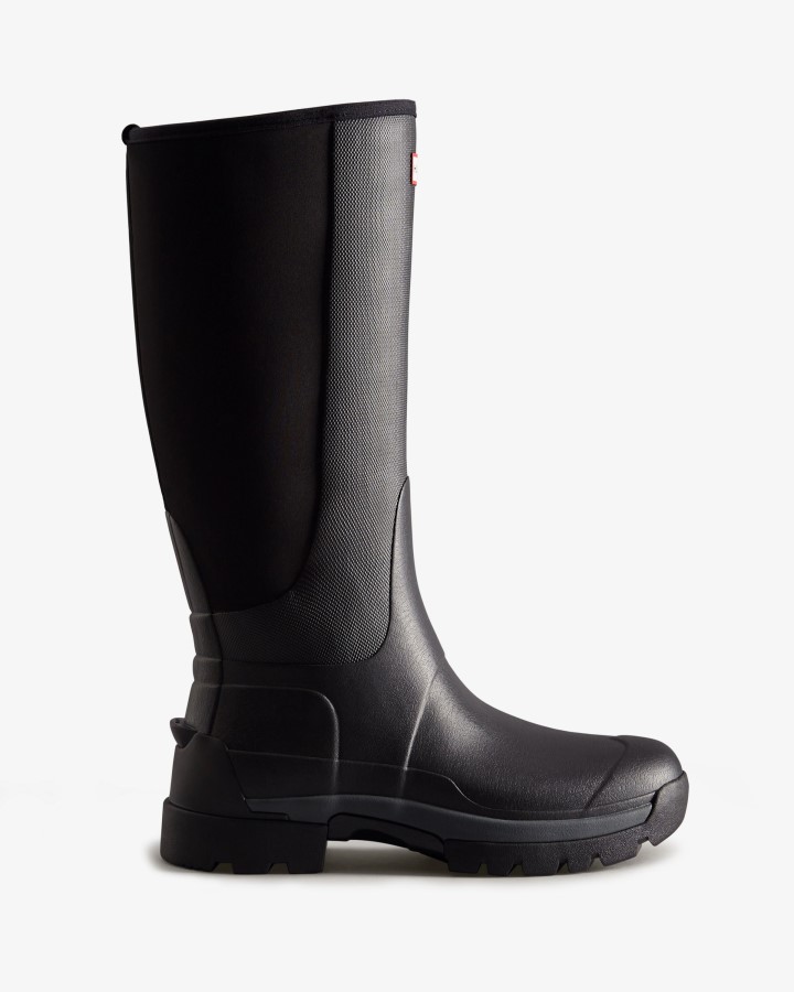Hunter Balmoral Field Hybrid - Botas De Lluvia Para Hombre, Color Negro