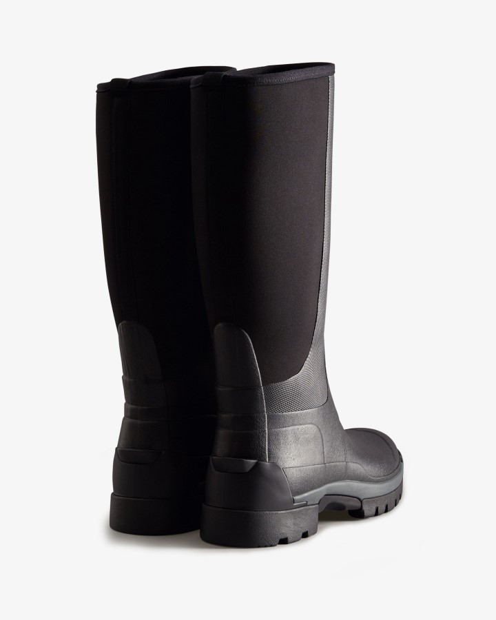 Hunter Balmoral Field Hybrid - Botas De Lluvia Para Hombre, Color Negro