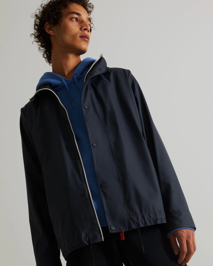 Cazadora Impermeable Ligera Hombre Hunter Azul Marino