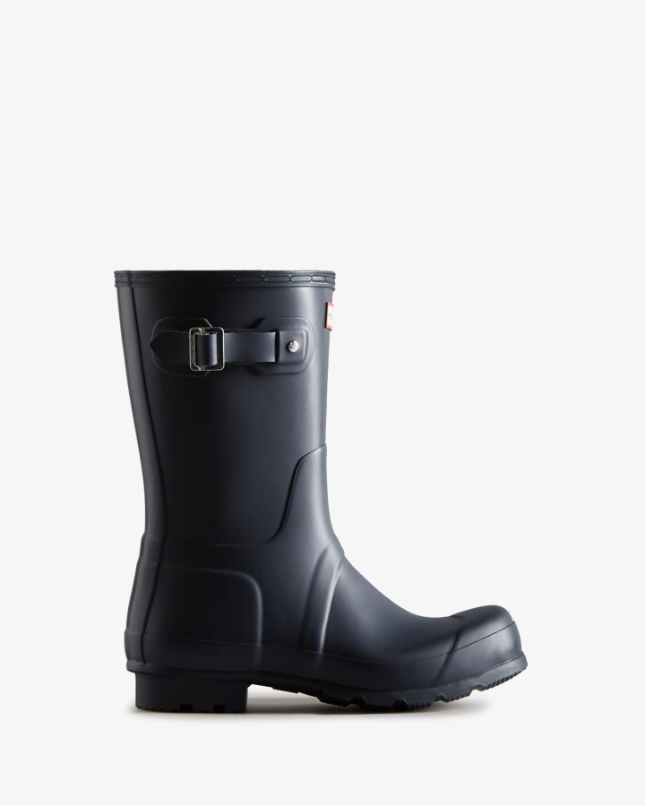 Botas De Agua Cortas Originales Hunter Hombre Azul Marino