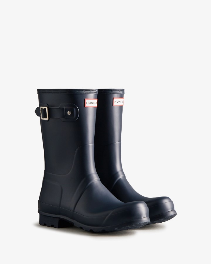 Botas De Agua Cortas Originales Hunter Hombre Azul Marino