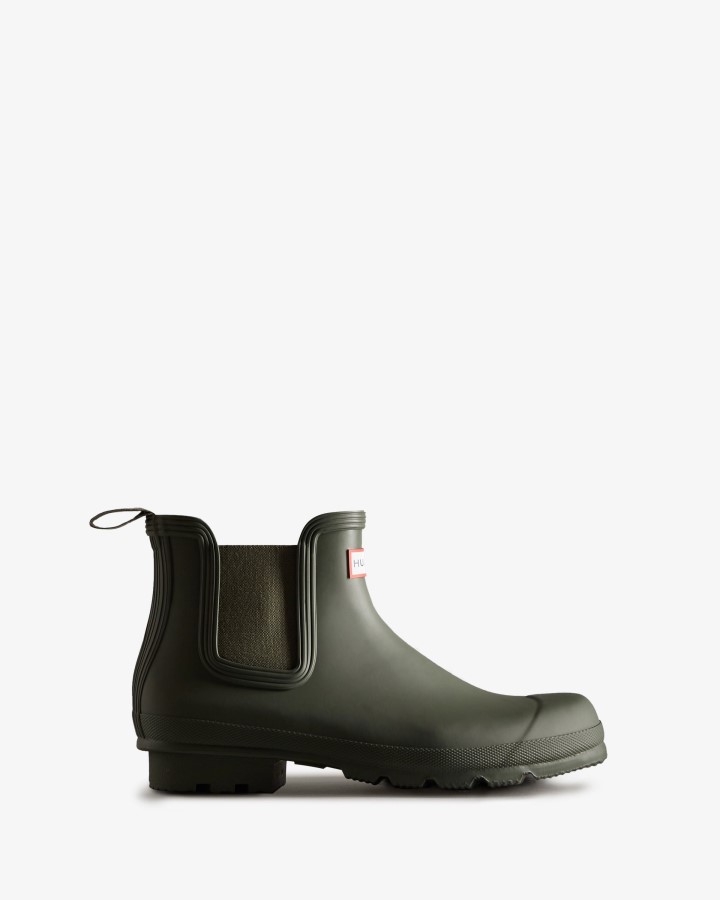 Botas Chelsea Originales De Hunter Para Hombre Verde Oliva Oscuro
