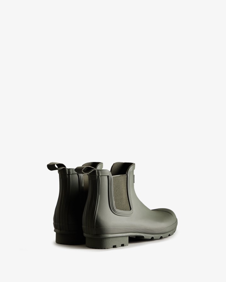 Botas Chelsea Originales De Hunter Para Hombre Verde Oliva Oscuro