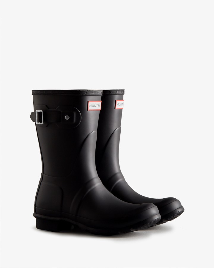 Botas De Agua Cortas Originales Mujer Hunter Negras