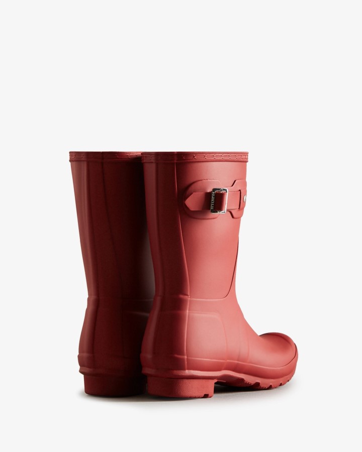 Botas De Agua Cortas Mujer Hunter Original Rojo Militar