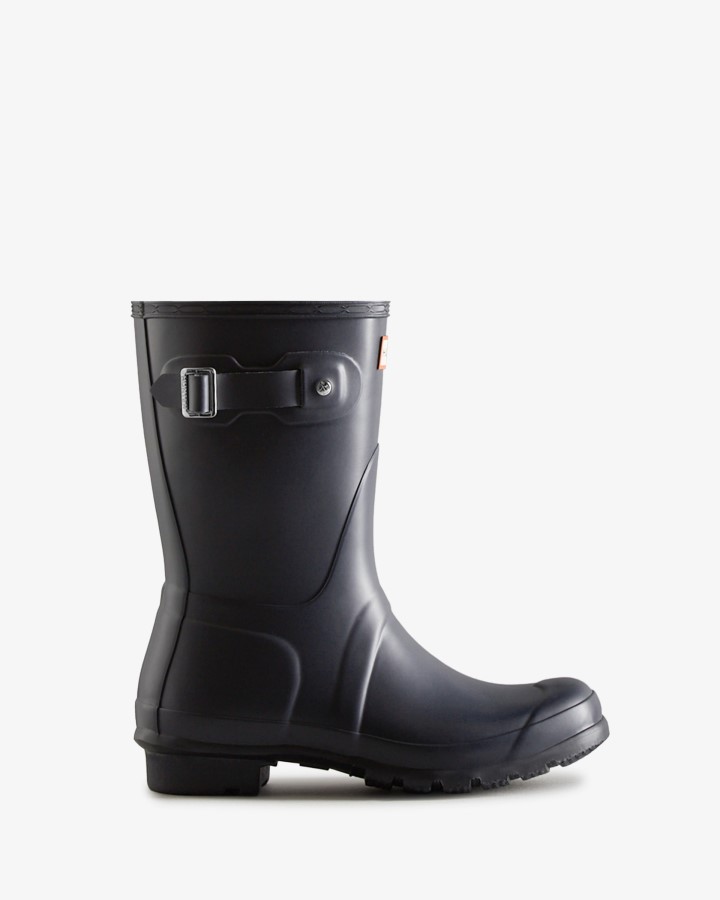Botas De Agua Cortas Mujer Hunter Original Azul Marino