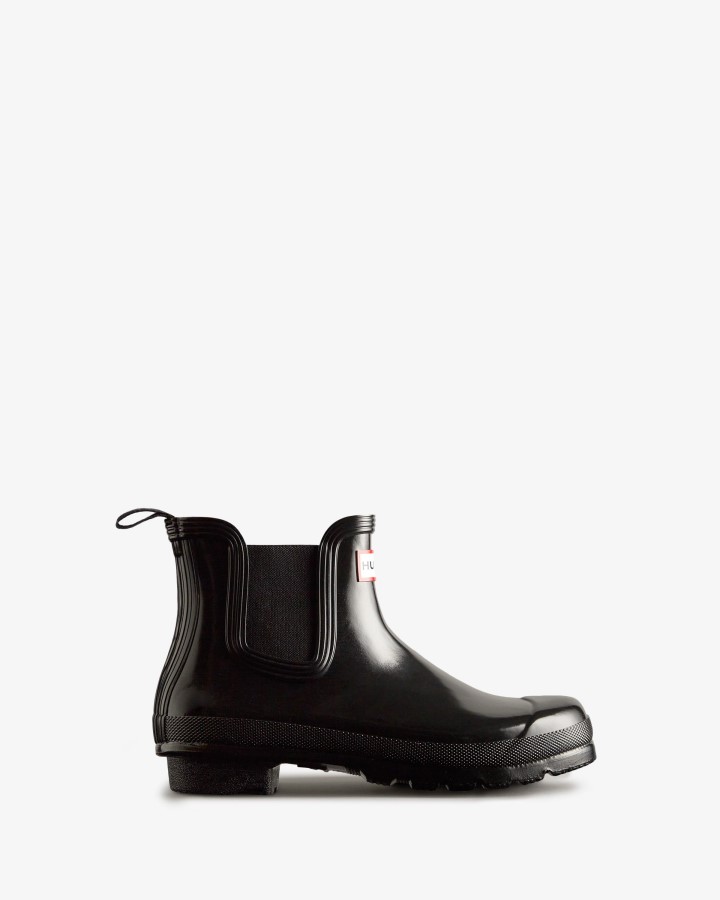 Botas Chelsea De Mujer Hunter Original Gloss Negras