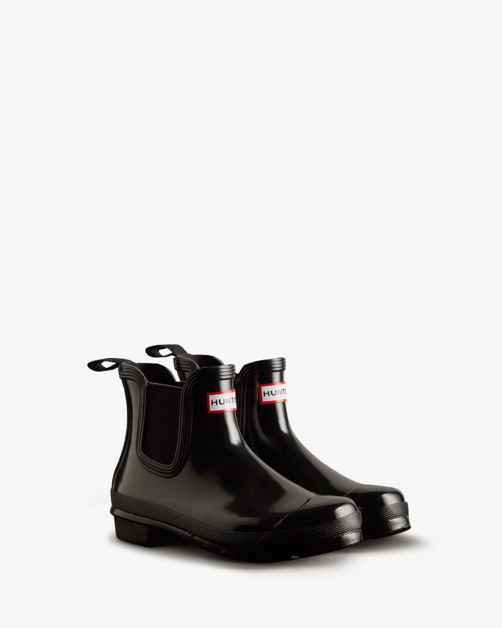Botas Chelsea De Mujer Hunter Original Gloss Negras