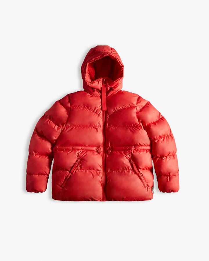 Hunter Chaqueta Acolchada Acampanada Con Aislamiento De Goma Para Mujer Red Chill