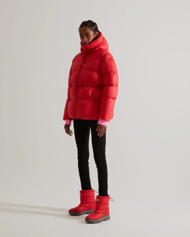Hunter Chaqueta Acolchada Acampanada Con Aislamiento De Goma Para Mujer Red Chill