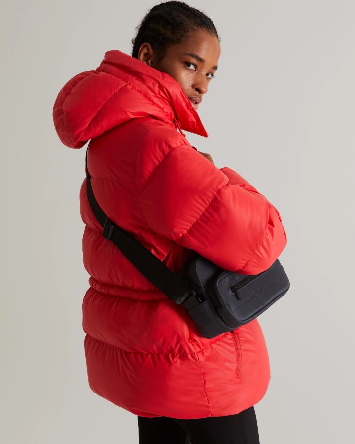Hunter Chaqueta Acolchada Acampanada Con Aislamiento De Goma Para Mujer Red Chill