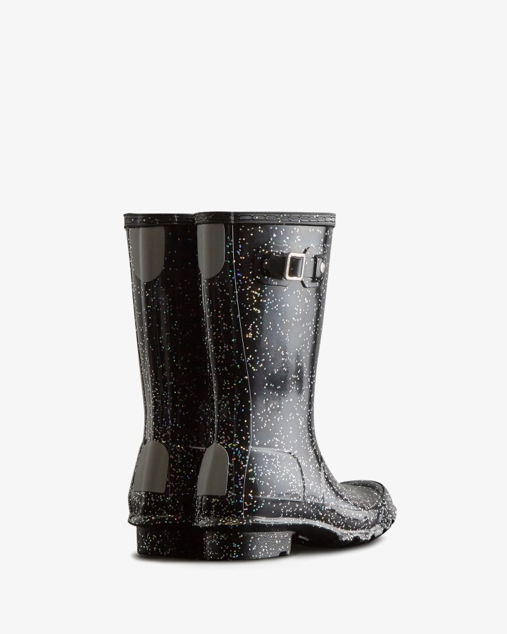 Botas De Agua Hunter Big Kids (5-11 Años) Con Purpurina Gigante Negro