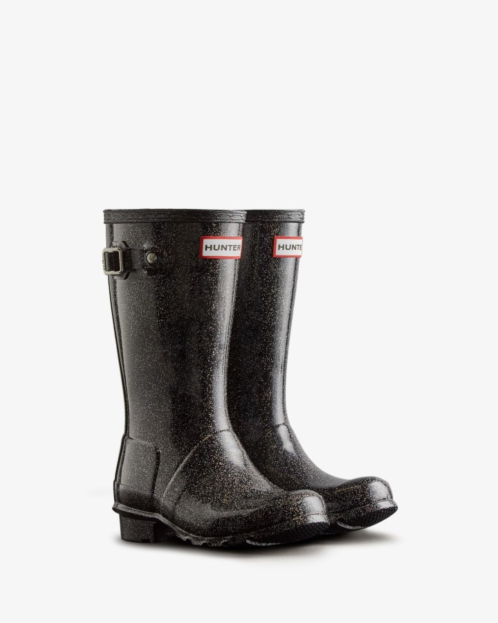 Botas De Agua Hunter Big Kids (5-11 Años) Starcloud Negro Multi