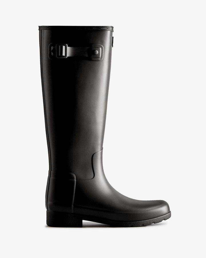 Botas De Lluvia Altas Y Refinadas Para Mujer Hunter Negras