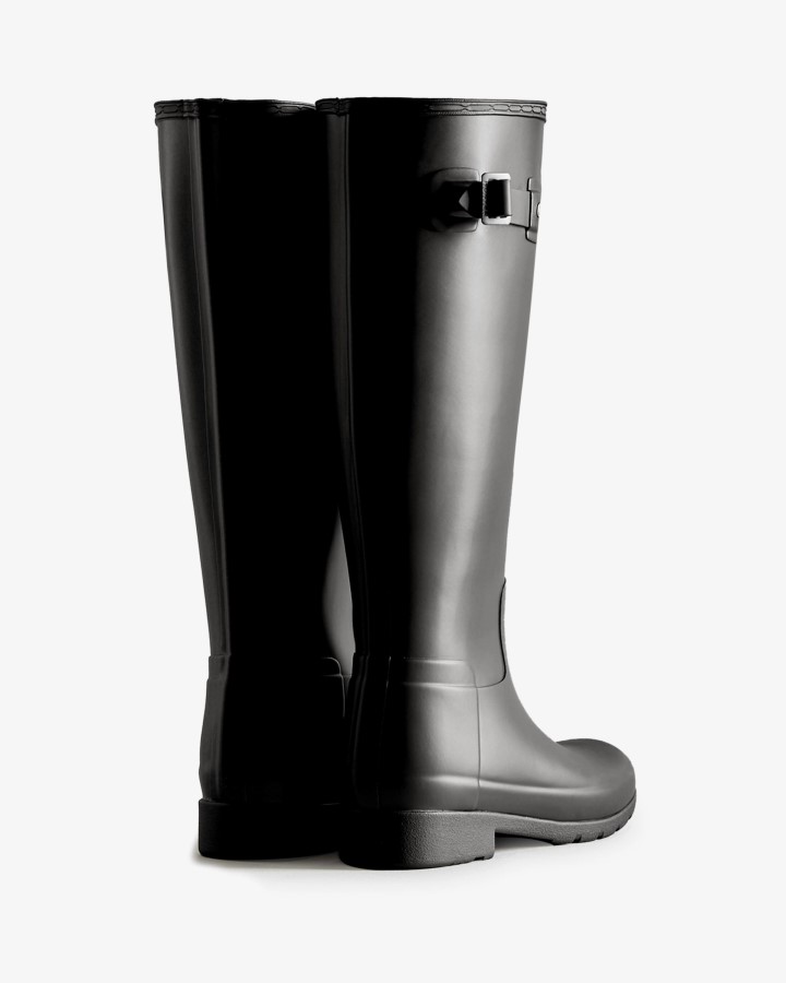 Botas De Lluvia Altas Y Refinadas Para Mujer Hunter Negras