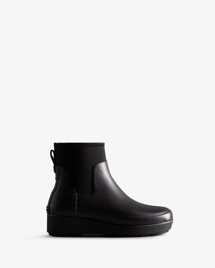 Hunter Botas Chelsea De Neopreno De Corte Ajustado Refinado Para Mujer Negras