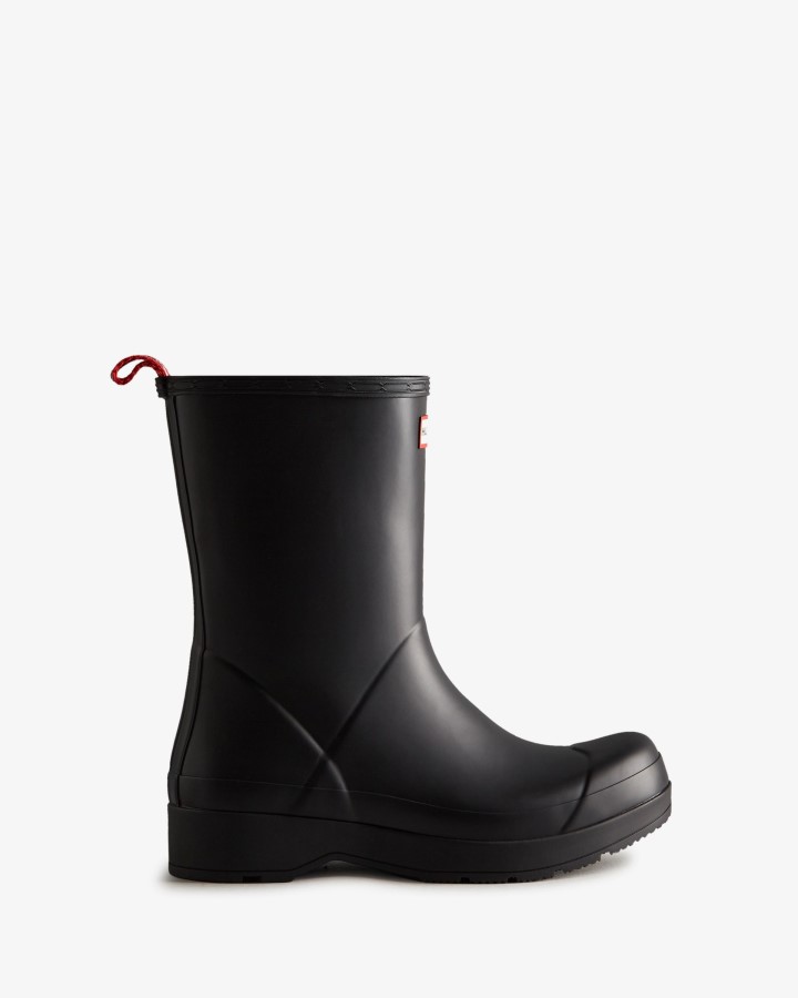 Hunter Botas De Agua De Altura Media Play Para Hombre Negras