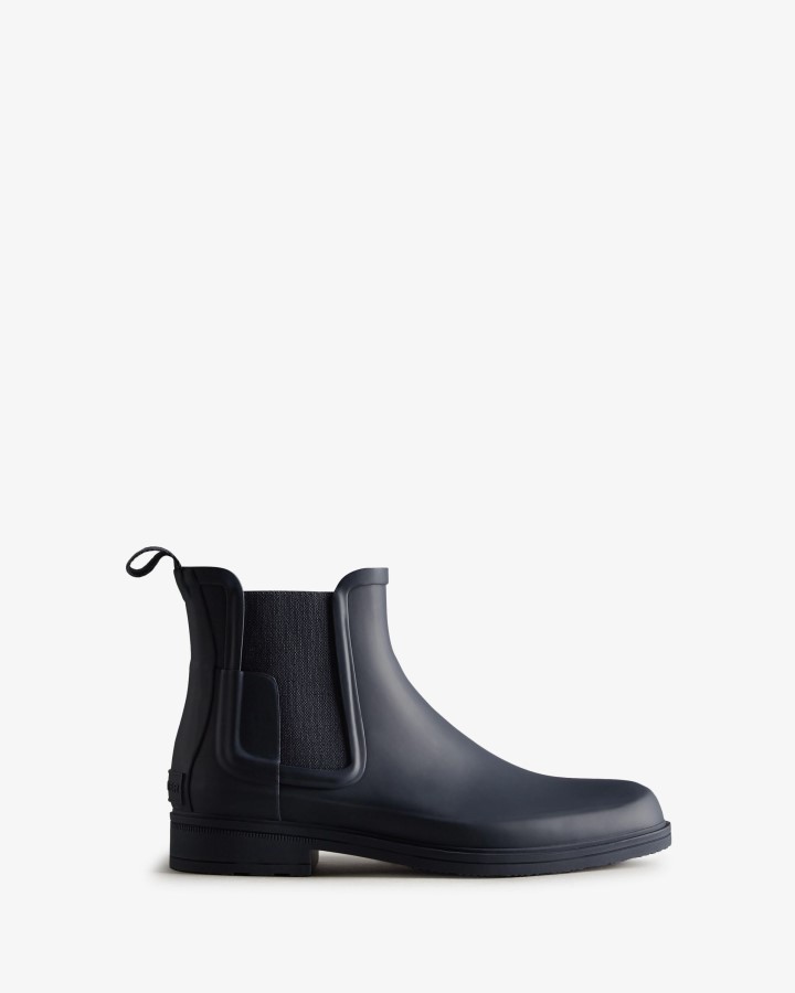 Hunter - Botas Chelsea De Corte Slim Para Hombre, Color Azul Marino