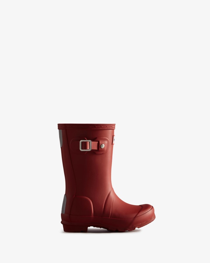 Botas De Lluvia Hunter Originales Para Niños Pequeños (2-6 Años) Rojo Militar
