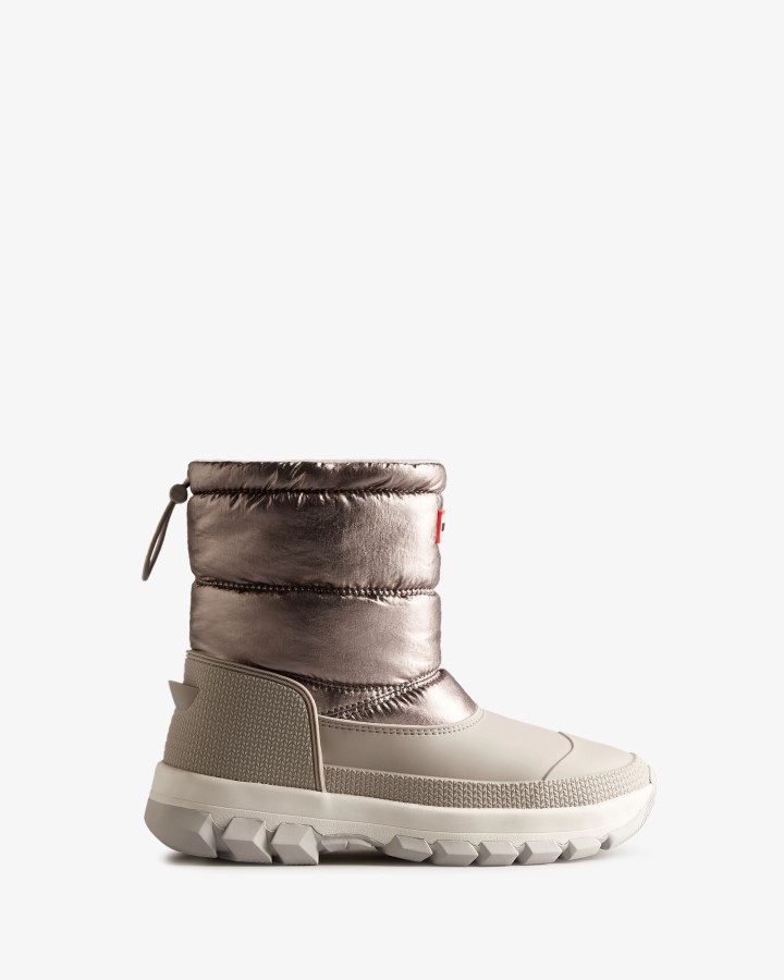 Botas Cortas Para La Nieve Con Aislamiento Metalizado Para Mujer Hunter Plata Oscuro-gris Granizo