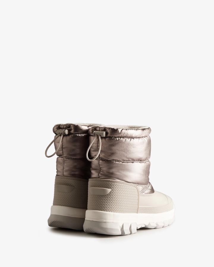 Botas Cortas Para La Nieve Con Aislamiento Metalizado Para Mujer Hunter Plata Oscuro-gris Granizo