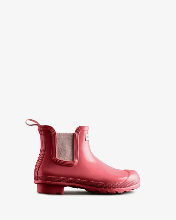 Botas Chelsea Hunter Mujer Original Gloss Rosa Shiver-salt Pink