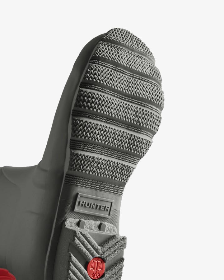 Botas De Lluvia Altas Con Aislamiento Hunter Para Mujer Tundra Gris-rojo Frío